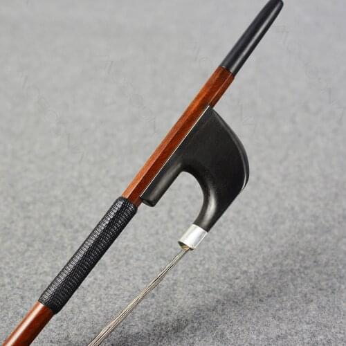 4/4 Size TOP2 Pernambuco BASS BOW German Style Rare Old Pernambuco Stick Fast Response Special Design Bow #123