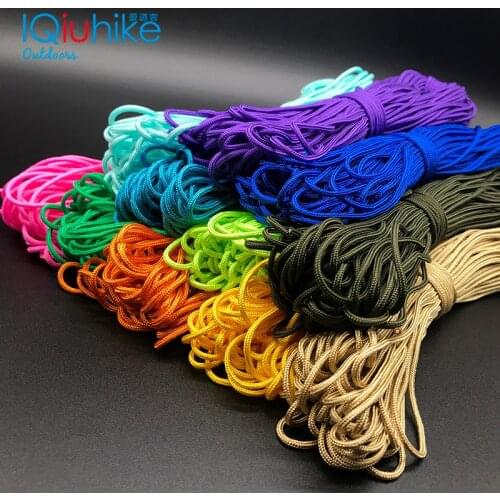 50FT 15 Meters Dia. 2mm one stand Cores Paracord for Survival Parachute Cord Lanyard Camping Climbing Camping Rope Hiking