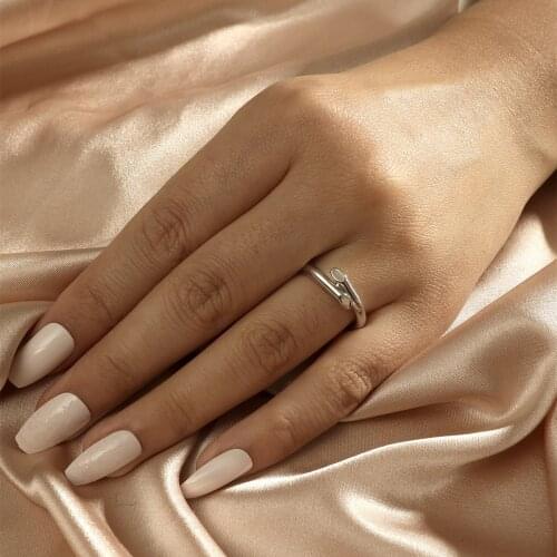 925 Silver Simple Design Adjustable Size Ring For Women