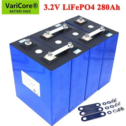 VariCore 3.2V 280AH LiFePO4 battery pack Lithium iron phospha 12V 24V 280000mAh for E-scooter RV Solar Energy storage system