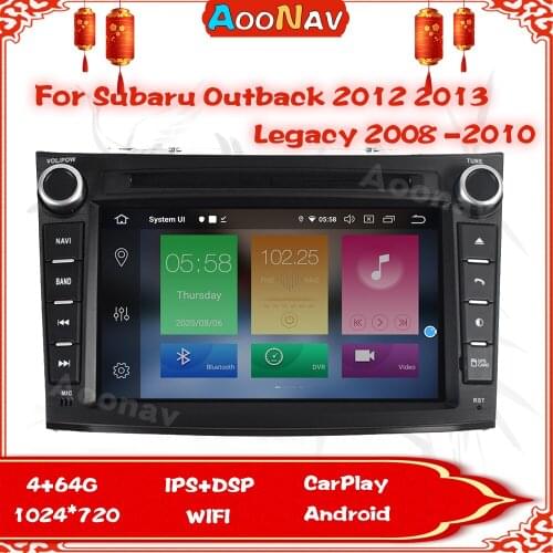 FOR Subaru Legacy Outback 2009-2014 Car Player GPS Navigation 128GB Android Auto Radio Stereo Head Unit Audio Recorder