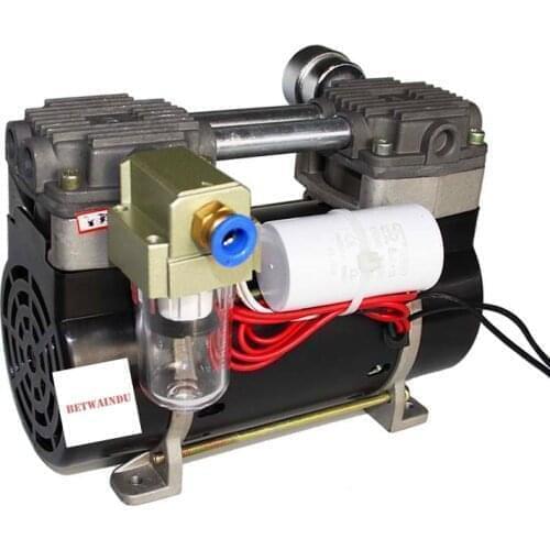 160W Quiet Oilless High Vacuum Electric Vacuum Pump 220V/110V with 1.6Gal Chamber -97KPA Ultimate Pressure 34L/MIN
