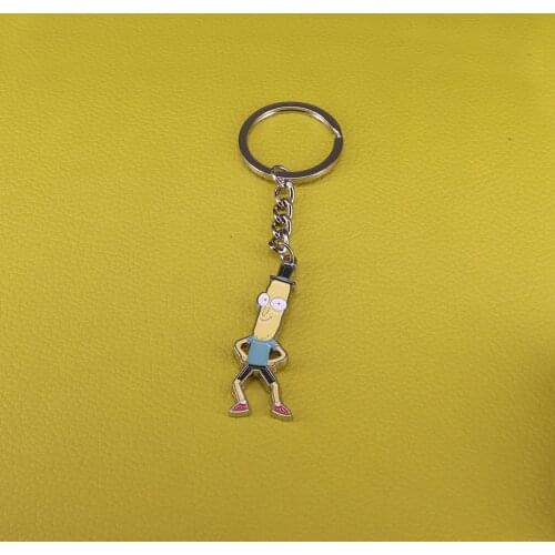 Mr Poopy keychain funny art jewelry metal keyring men accessories