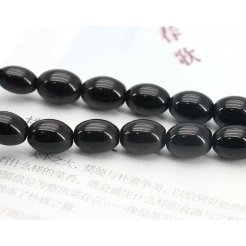 Olive shape 8x11mm Black carnelian loose beads 15" hot new! DIY stone suitable women jewelry making design gifts