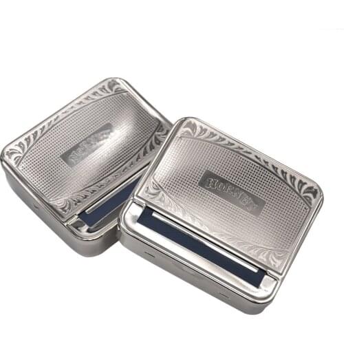HORNET Metal Cigarette Rolling Machine Case Storage Case For 70MM Rolling Paper Smoking Cigarette Roller Tobacco Box