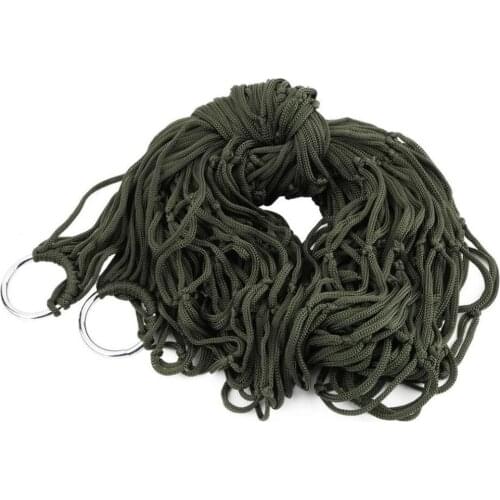 Indoor Outdoor Swing Adult Children Thicken Nylon Fabric Hammock Mesh Net Hang Strong Rope For Travel Camping Beach