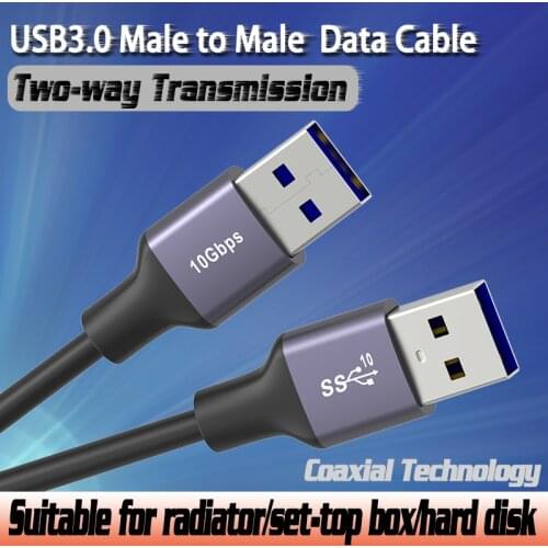 Coaxial USB To USB A Male Extension Cable 10Gbps Type A Male to Male USB 3.0 Extender for Radiator HardDisk Fast Transmission