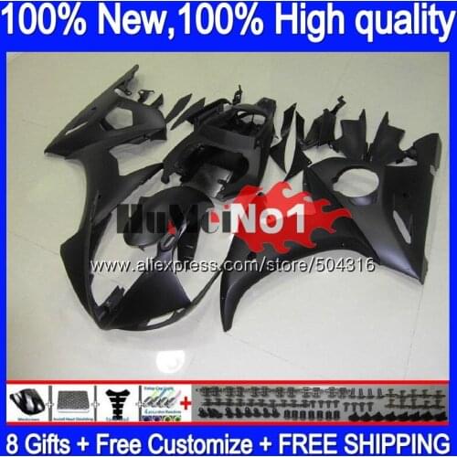 Body For YAMAHA YZF600 YZF R6 600CC YZF 600 R 6 CC 5MC.10 Matte black YZF-600 YZF-R6 2003 2004 2005 YZFR6 03 04 05 Fairings