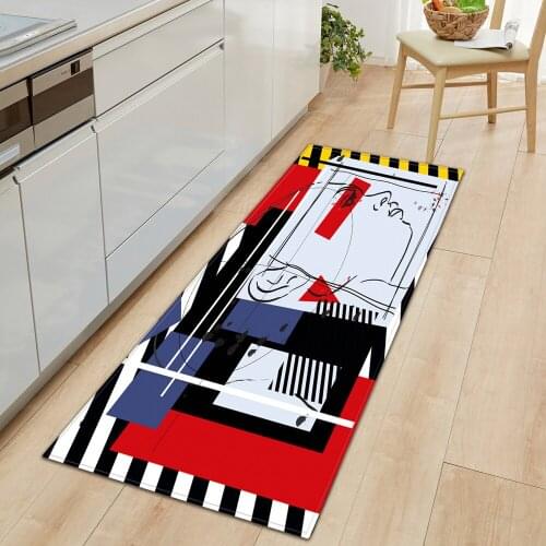 Kitchen Carpet Entrance Doormat Home Bedroom Decoration Carpet Modern Hallway Tatami Floor Rug Bathroom Washable Mat Anti-Slip