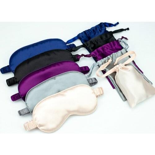 Smooth Imitated Silk Sleepmask Supple Eye Shade Portable Travel Eyepatch Breathable Rest Blindfold Eye Cover Night Sleeping Mask