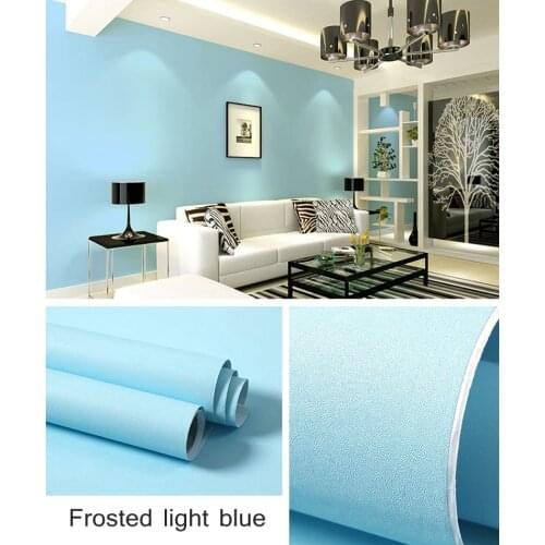 5 meters PVC matte wallpaper high-grade gray self-adhesive modern simple plain matt non-woven fabric Nordic ins style solid colo