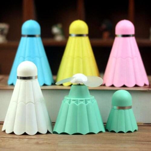 Fashion Novelty Mini Fan Portable Badminton USB Rechargeable Mini Fans Desktop Office Fans Kids Gift Summer Gift