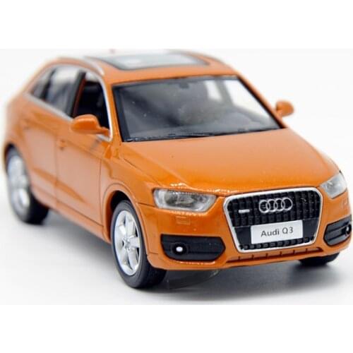Audi Q3 1:32 orange suv alloy model sound and light pull back model birthday gift