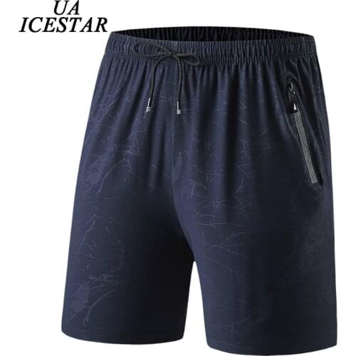 Men Breathable Ice Silk Shorts 2021 Summer New Casual Quick Dry Jogger Sweatpants Brand Large Size Fitness Pants Men Shorts Men