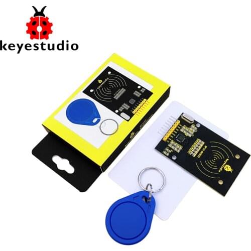 Free shipping!Keyestudio MFRC522 (Orginal Chip) Kit RFID Module+ IC Card + Key Rings for Arduino UNO R3 MEGA 2560