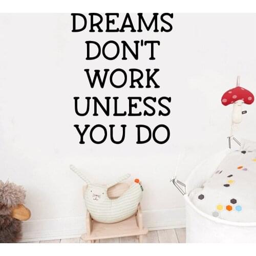 Dream Sentence Wall Sticker Removable Wall Stickers Diy Wallpaper For Baby Kids Rooms Decor Wall Decal Home Decor muursticker