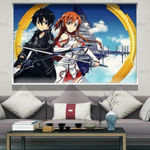 Japanese Anime Sword Art Online SAO Good Quality AnimePosters Home Decor Canvas Posters Prints Decoration Art Wall Pictures Livi