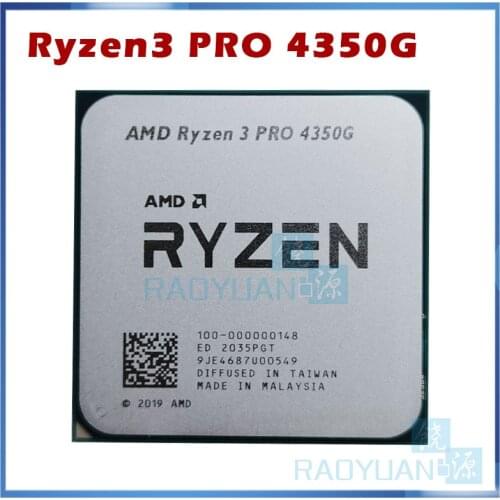 AMD Ryzen 3 PRO 4350G R3 PRO 4350G 3.8 GHz Quad-Core Eight-Thread CPU Processor 100-000000148 Socket AM4