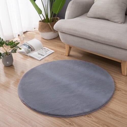 Northern European-Style New Style Imitation Rabbit Fur Circle Rug Bedroom Living Room Sofa and Tea Table Bay Window Basket Rug