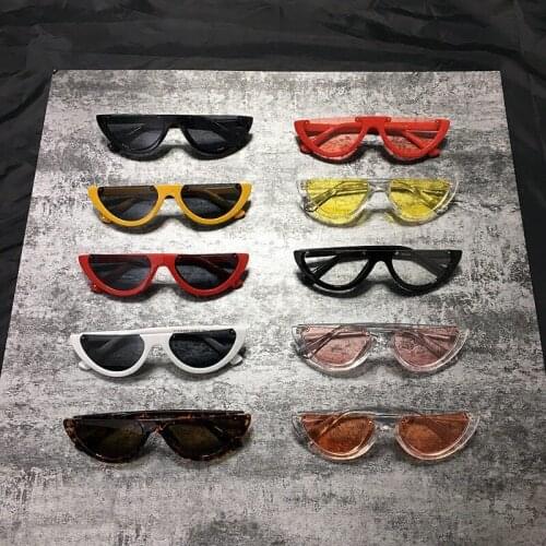 Sunglasses Fashion Luxury Brand Women Men Black Pink Lenses Vintage Half-frame Cut American Style Decorations for Girls Glasses