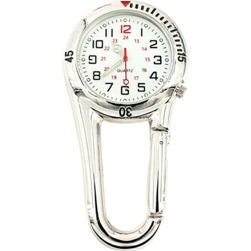 Clip On Sports Carabiner FOB Watch for Nurses Hiking Mountaineering Backpack LB88