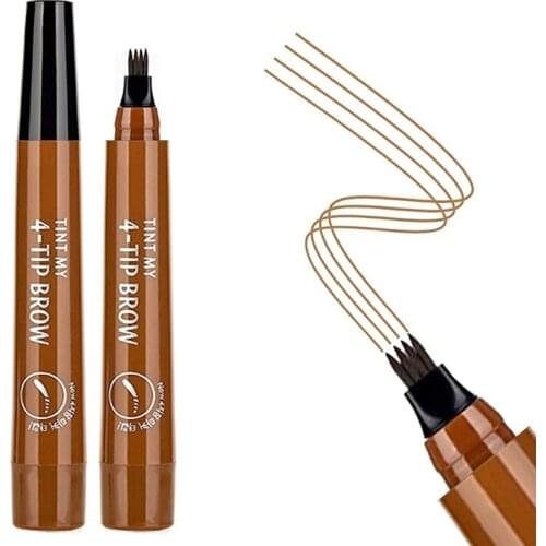 Eyebrow Tattoo Pen Waterproof Microblading Eyebrow Pencil with a Micro-Fork Tip Applicator Creates Natural Looking Brows