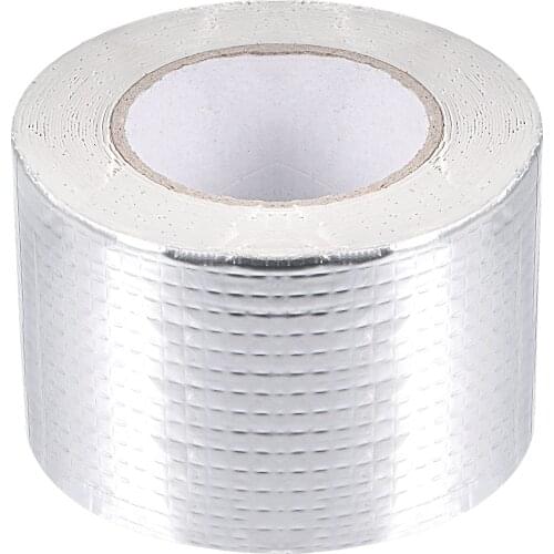 Uxcell Butyl Rubber Aluminum Foil Tape 4" Width 33ft Length Strong Self-Adhesive Repair Tape for Roof Crack Window Sealing
