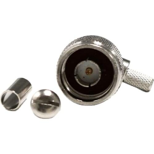 1PC N Male Plug RF Coax Connector Right Angle Crimp for RG58 RG142 RG400 LMR195 cable Nickelplated NEW wholesale