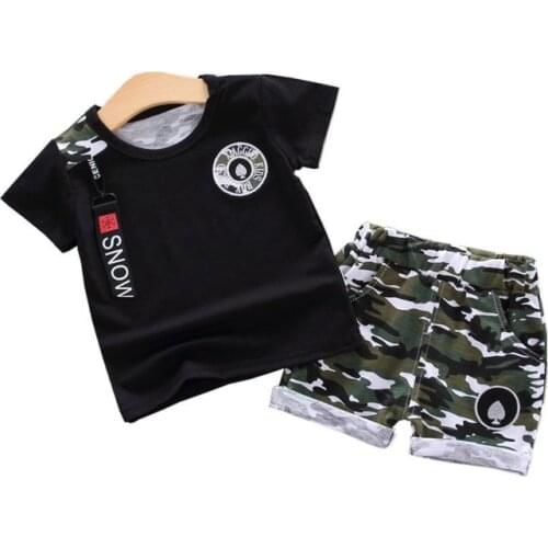 2020 New Summer Army Camouflage Baby Boy Girl Cotton Short Sleeve Shorts 2PCS/Set Top Newborn Clothing Infant Suits Kids Clothes
