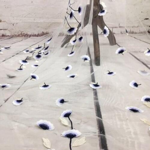 5 yards New Arrival French Embroidery Lace High Quality African Lace Fabric 2017 Women Net Lace Tulle Lace Mesh Wedding Dress