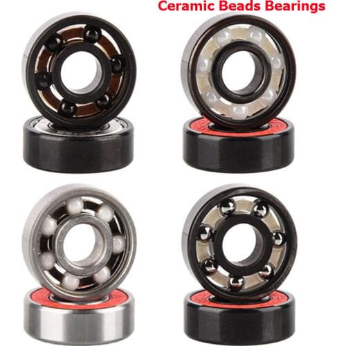 8-Piece Pro 608RS Ceramic Ball Bearing Skateboard Roller Skate Scooter Snowboard Chromium Steel High Speed Mute Bearing Set