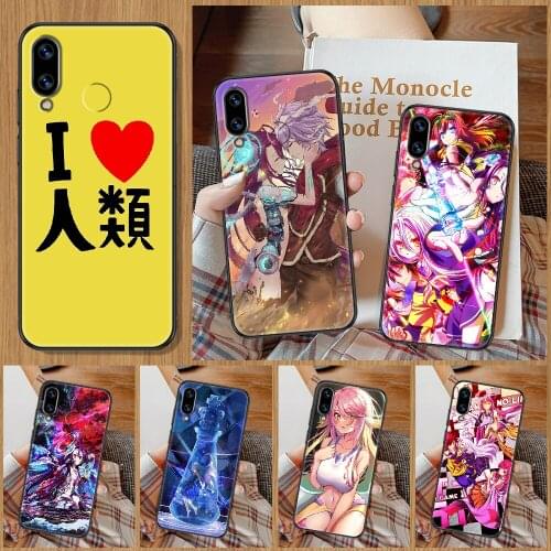 No Game NO life Anime Phone Case For Huawei Honor 6A 7A 7C 8A 8X 8 9 9X 10 10i 20 Lite Pro black fashion cover pretty cell cover