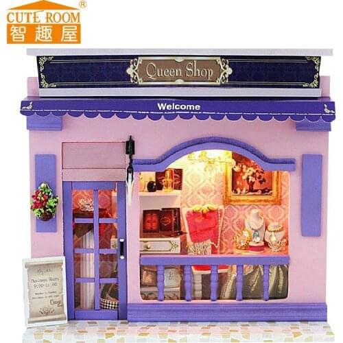 Wooden House Doll House Puppet House Doll House European Street Shop Furniture Toy Boy Girl Birthday Gift Valentines Day Gift