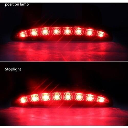 For motor Sportster Motorcycle Chopped Rear Fender Edge LED Brake License Plate Tail Light Stop Running Light Turn Signal Lamp