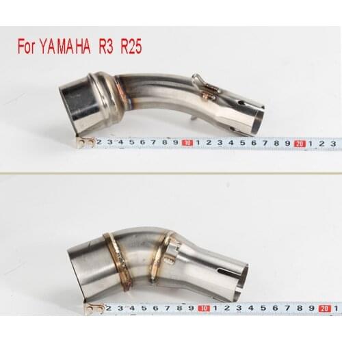 For YZF R3 R30 R25 2013-2016 Motorbike Modified Scooter Muffler Motorcycle Middle Exhaust Mid link pipe For MT-03 MT03