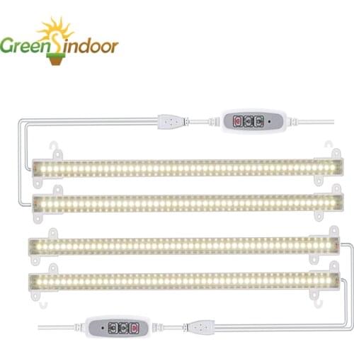 Indoor Led Grow Light Strips 40W Phytolamp For Plants 4pcs Bars Full Spectrum White Led Timer Phyto Lamp Hydroponic Dimmable Bar