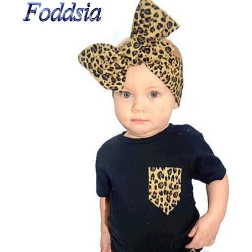 Foddsia 1PCS Fashion Girl Leopard Print Floral Headband Newborn Hair Accessories Children Elastic Hair Bands Accessories B37