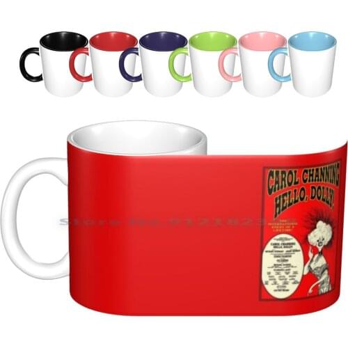Hello Dolly : Vintage Carol Channing Broadway Musical Print Ceramic Mugs Coffee Cups Milk Tea Mug Hello Dolly Carol Cnning