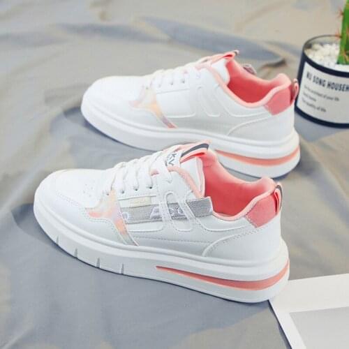 2021 Hot Sale Women Shoes Outdoor Sneakers women Lace-up Trainers Breathable Light white shoes women Footwear platform shoes