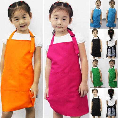 Cute Children Kids Plain Apron Kitchen Cooking Baking Painting Cooking Art Bib Fashion Apron