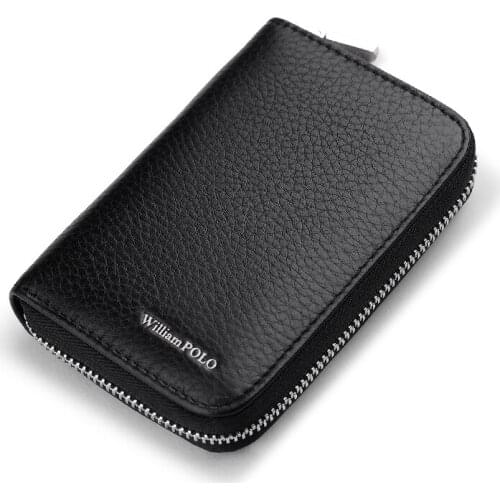 Mens True Leather Card Wallet, Cowhide Credit card bag, Bank Card Clip slim card holder