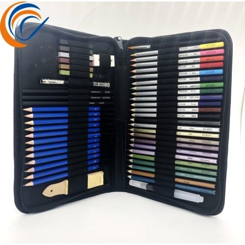Sketch Color Pencil Set Painting Color Pencil Professional Adult 51 Pieces Per Set Including 39 Pencils Drawing Stationery