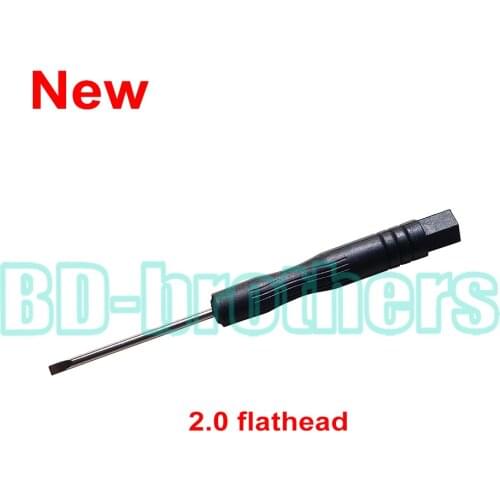 New 2.0 Flathead Straight Screwdriver Slot Type Slotted Screwdrivers Open Tool for Computer Toy Phone Repairing 1000pcs/lot
