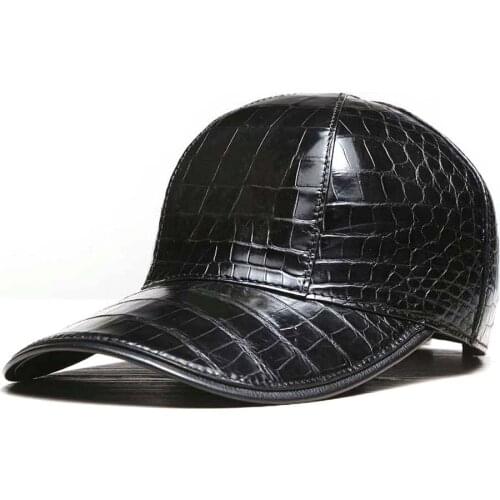 Linshe new arrival crocodile skin cap Hat Men and women Sun hat Hip hop hat Mens tide peaked cap Adjustable