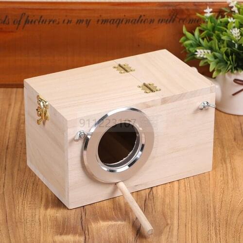 New Wood Bird House Nest Birds Breeding Box Bird Parrot Breeding Decorative Cages Pet Accessories Home Balcony Decoration