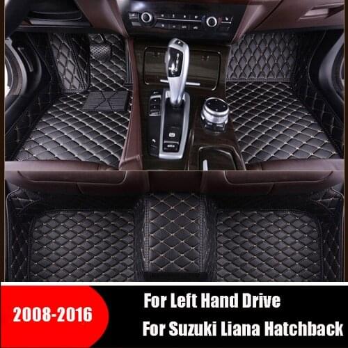 Custom Carpets For Suzuki Liana Hatchback 2016 2015 2014 2013 2012 2011 2010 2009 2008 Leather Car Floor Mats Car Styling Rugs