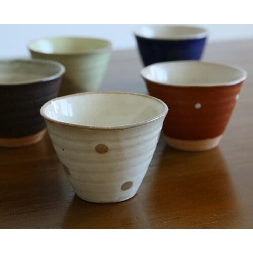 Spot five gift boxes 】 deep bowl cups imported from Japan meinung burn handmade pottery greenhouses gift