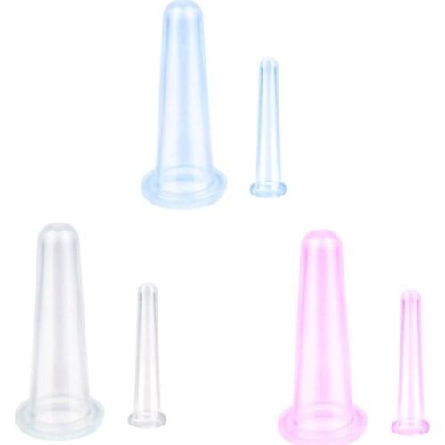 Q1QD Silicone Massager for Face Vacuum Cupping Jar Wrinkle Removal Cans Facial Lifting Skin Rejuvenating Anti Cellulite