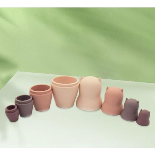 Russian Nesting Doll Stacking Matryoshka Montessori Educational Toy for Kids Gifts Home Decorative