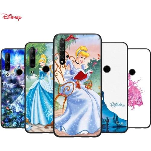 Silicone Cover Disney Cinderella Princess For Honor 30 30S V30 V20 9N 9S 9A 9C 20S 20E X10 20 7C Lite Pro Plus Phone Case